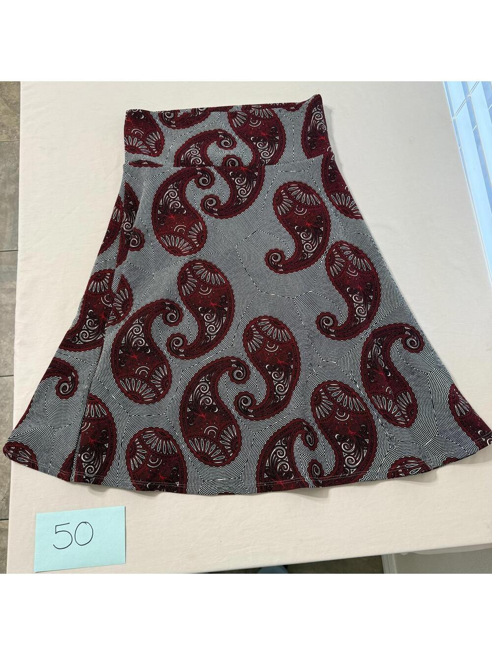 LuLaRoe Paisley Patterned A-Line Skirt Size M